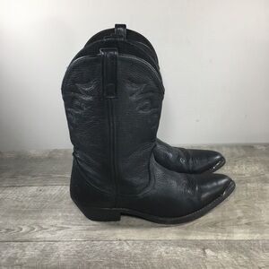 Masterson RB887 Womens Black Leather Cowboy Western Cowgirl Rodeo Boots Size 10